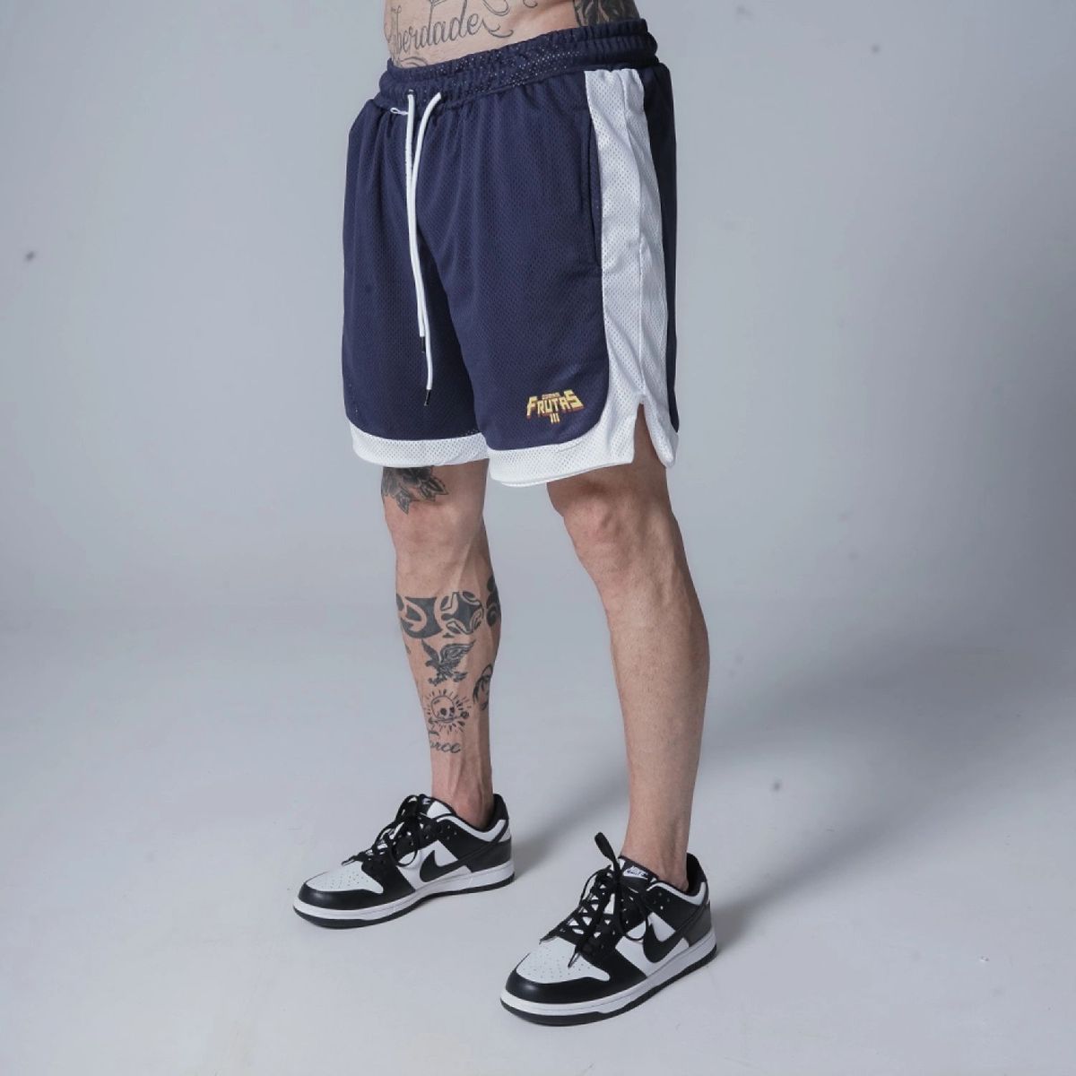Shorts Malha Dupla Comam Frutas Box Marinho