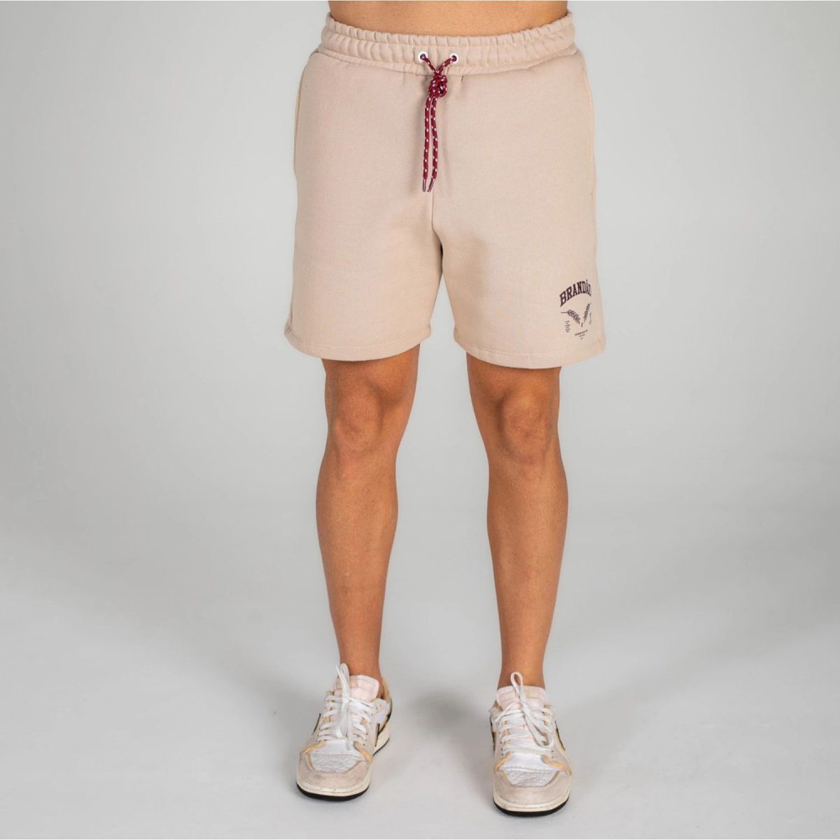 Shorts de Moletom Brandão Brazil World Bege