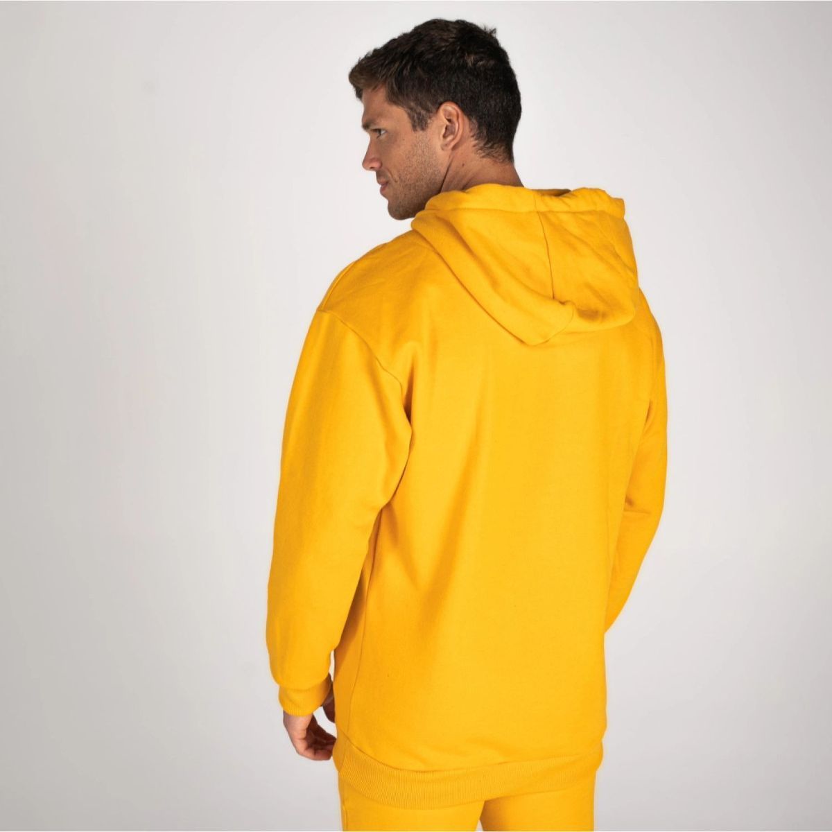 Blusa Moletom Oversized Capuz 01 Amarelo