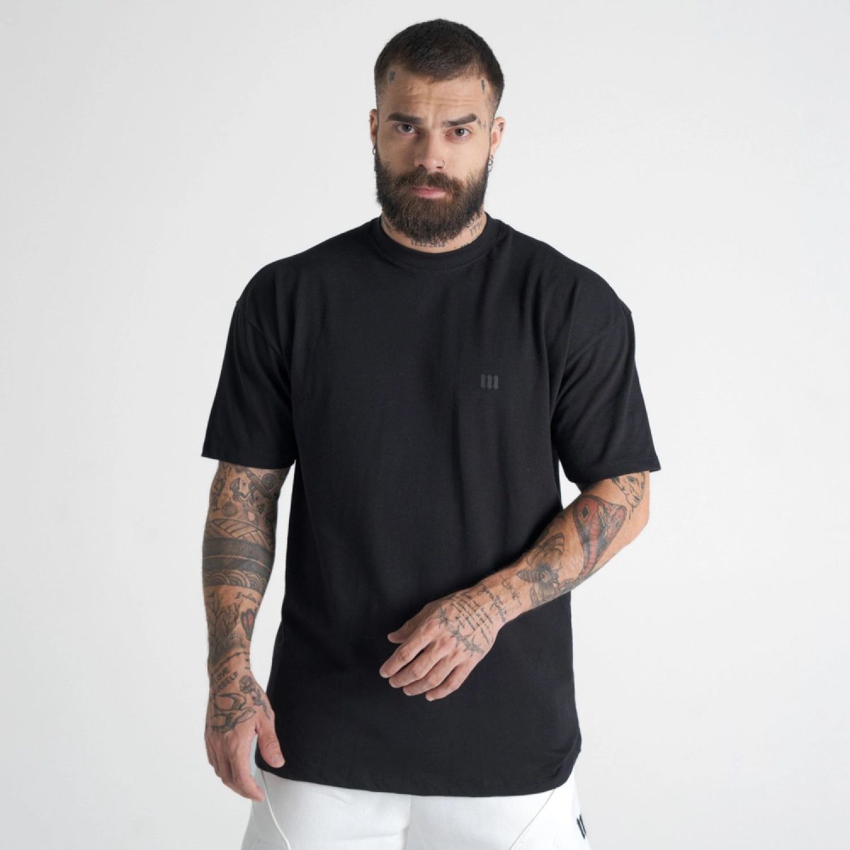 Camiseta Oversized Mith Nation Premium Essencials Preto