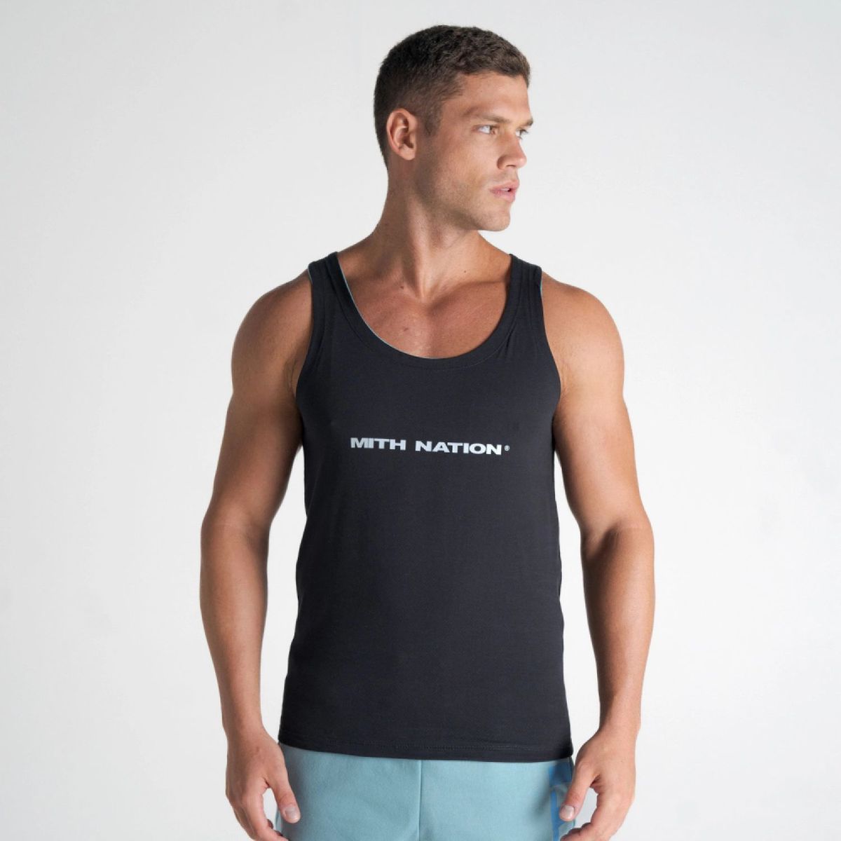 Regata Tank Top Double Side Mith Nation Preto/Azul