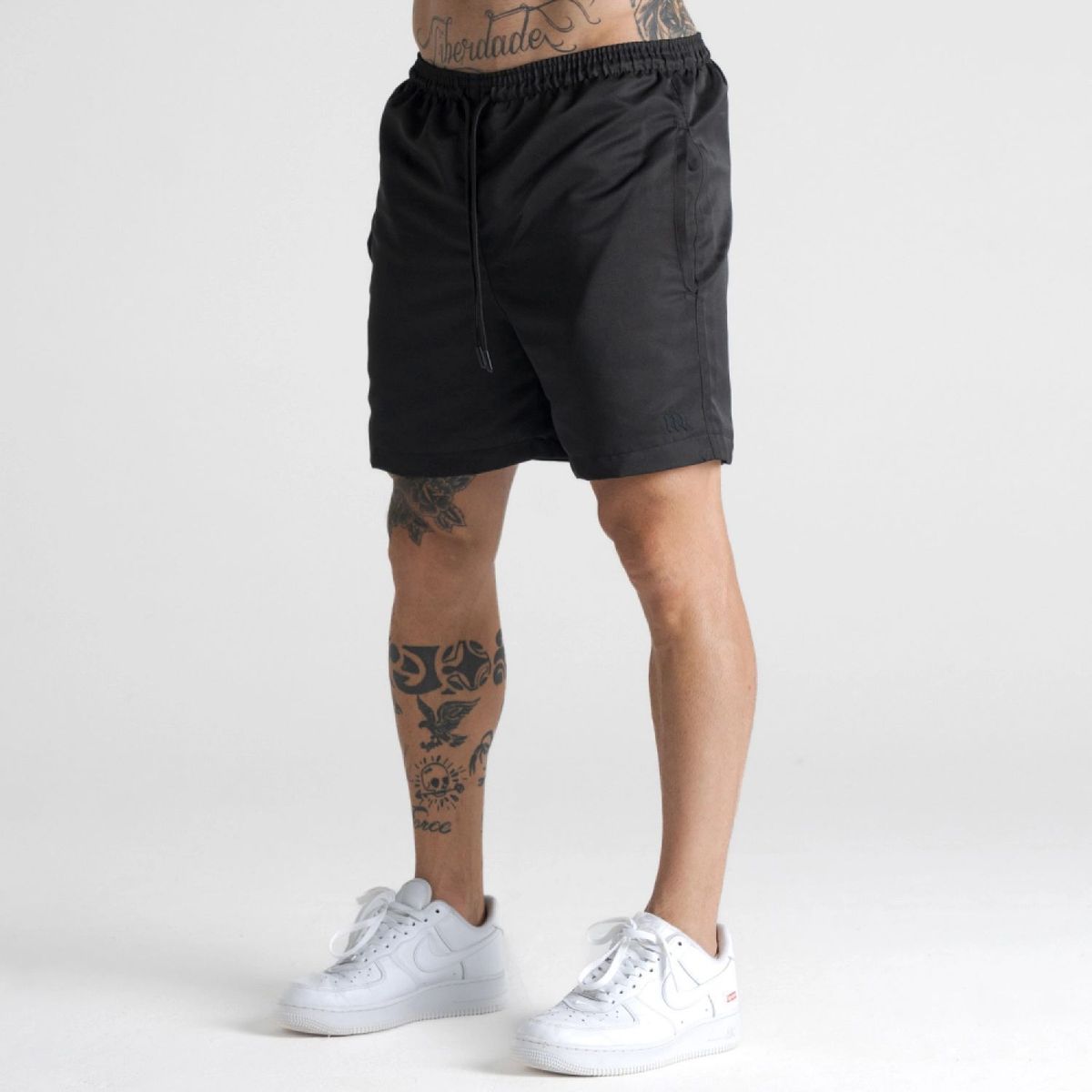 Shorts de tactel Mith Nation Preto