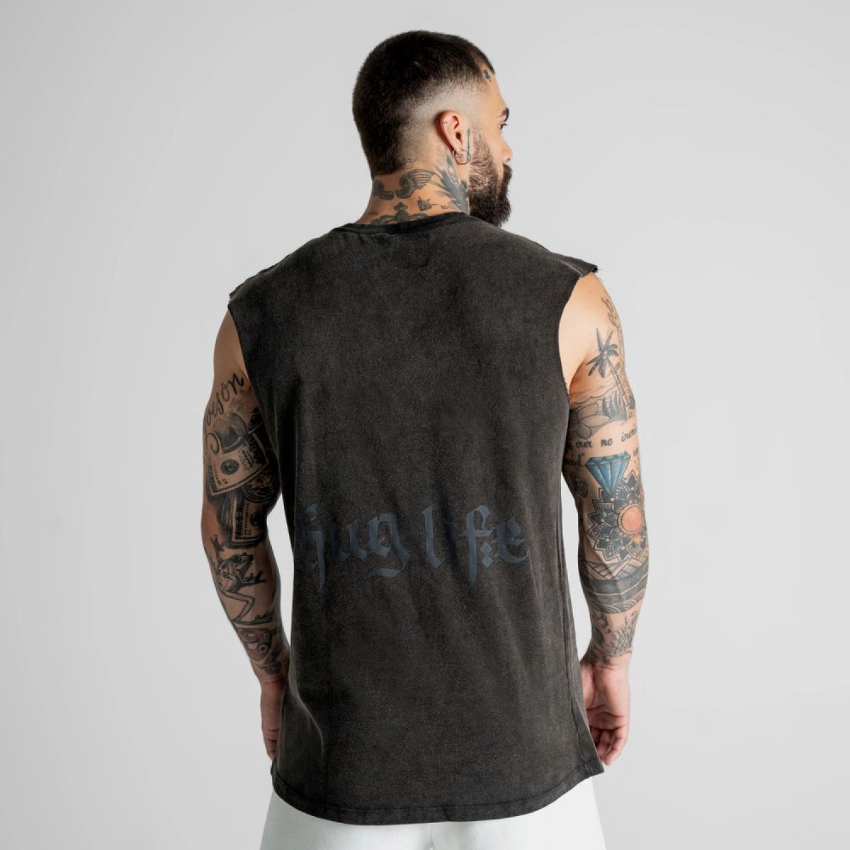 Regata Drop Shoulder Slevelles Estonada Mith Gang Preto