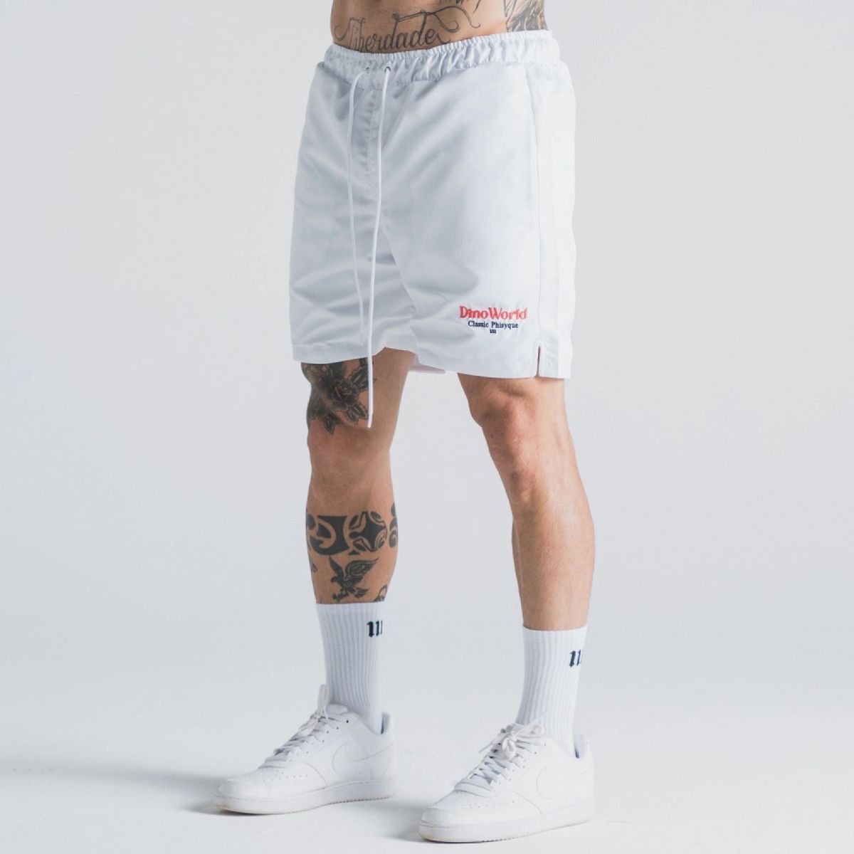 Shorts de Tactel Ramon Dino Off White
