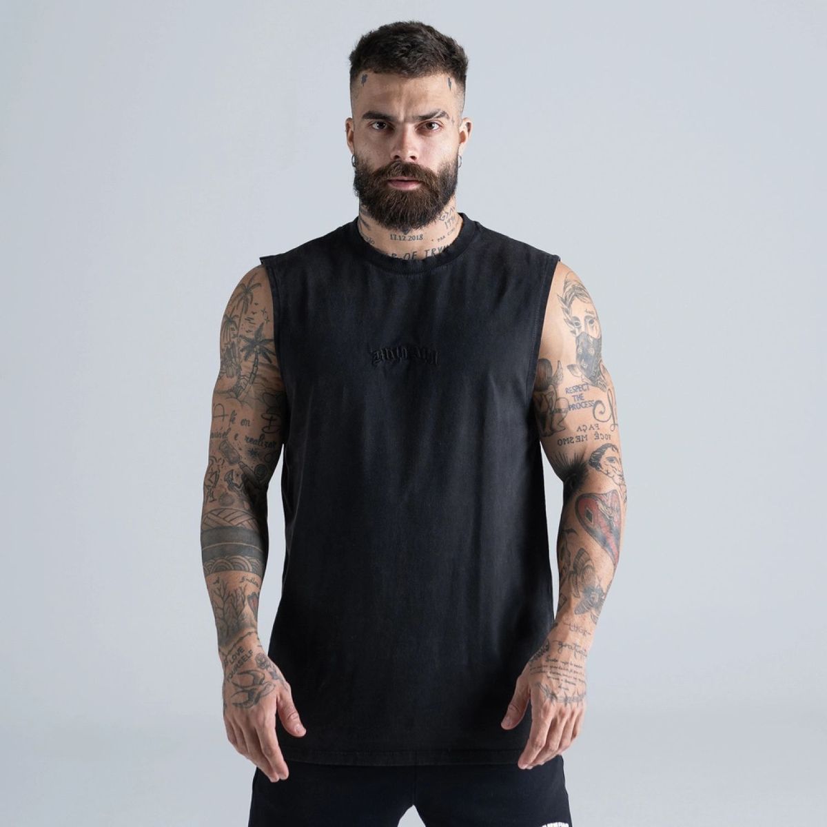 Regata Drop Shoulder Estonada Mith Athl Fight Club Preto