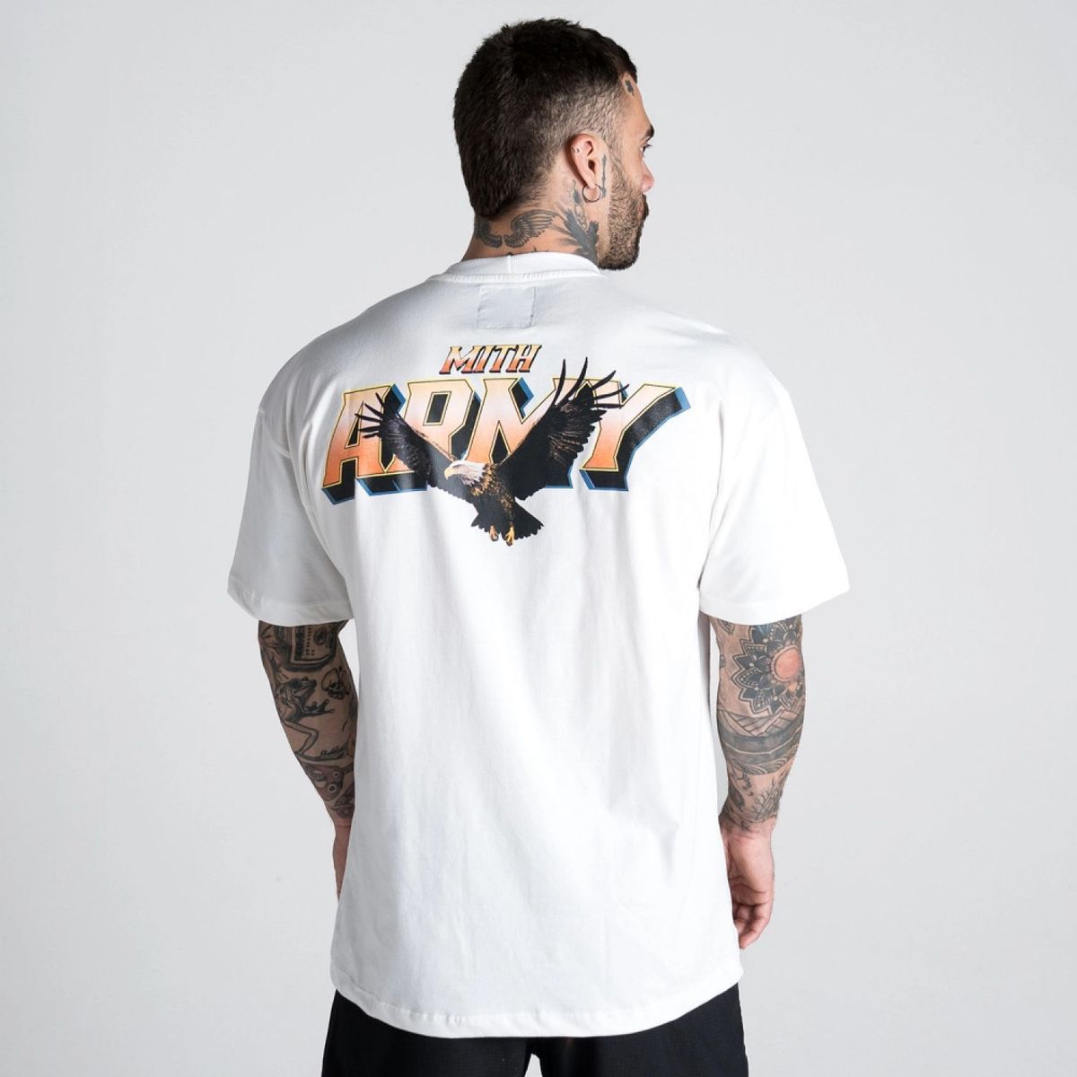 Camiseta Oversized Mith Army Fly Eagles Off White