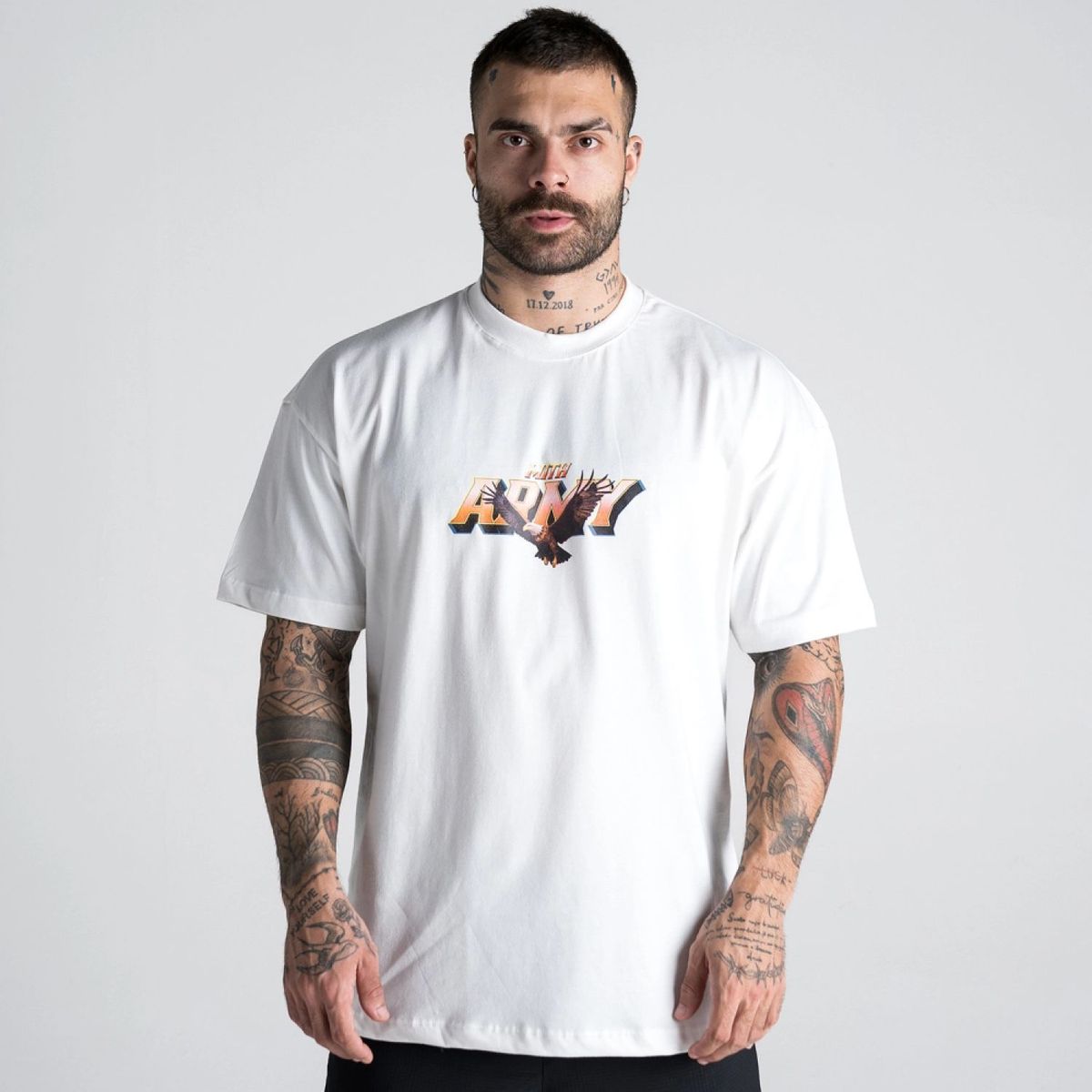 Camiseta Oversized Mith Army Fly Eagles Off White