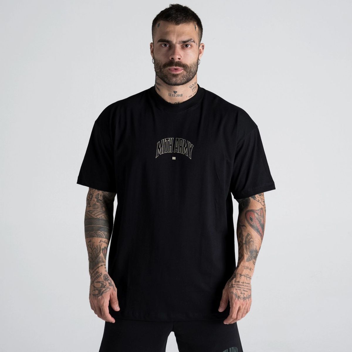 Camiseta Oversized Mith Army The Eagles Preto