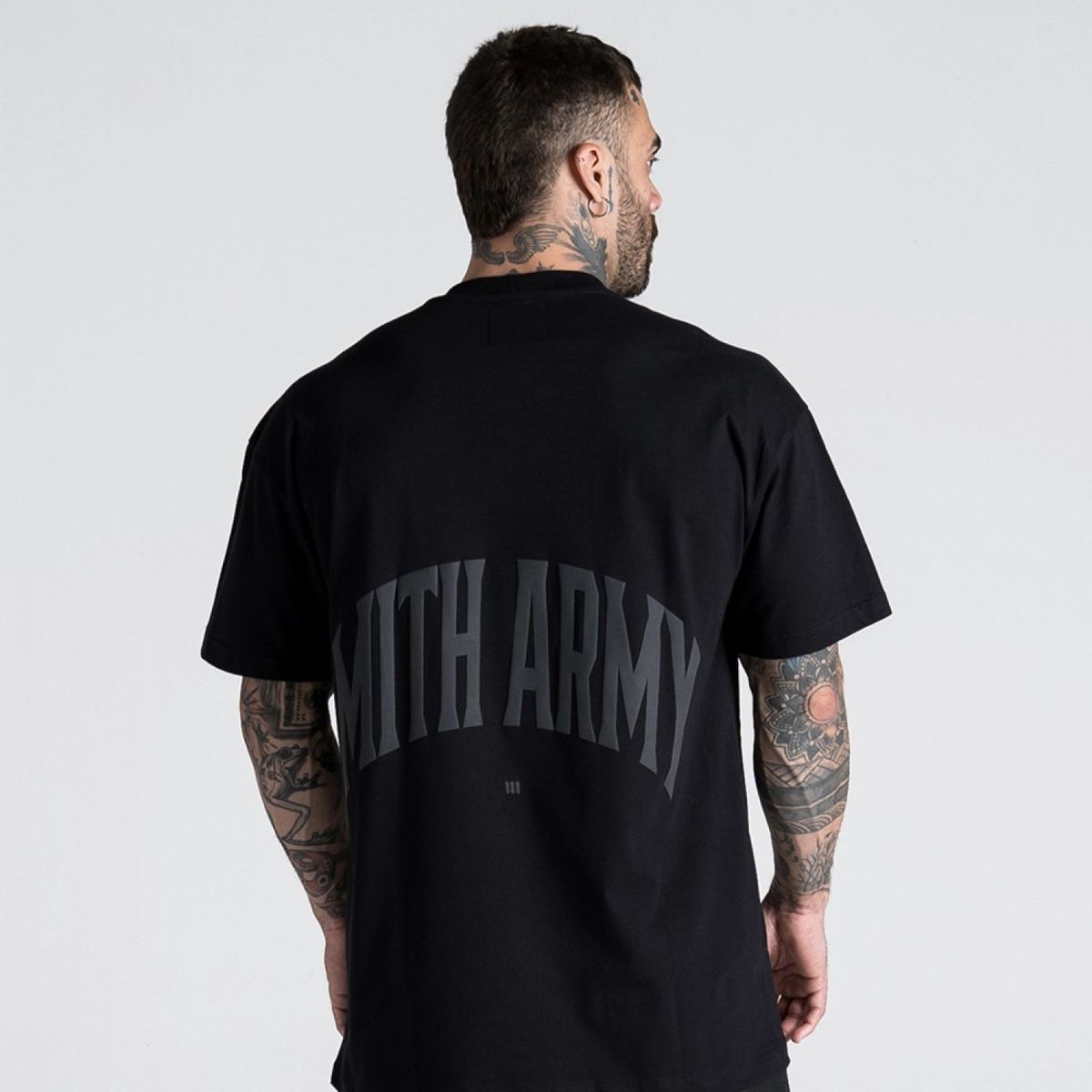 Camiseta Oversized Mith Army Puff Preto