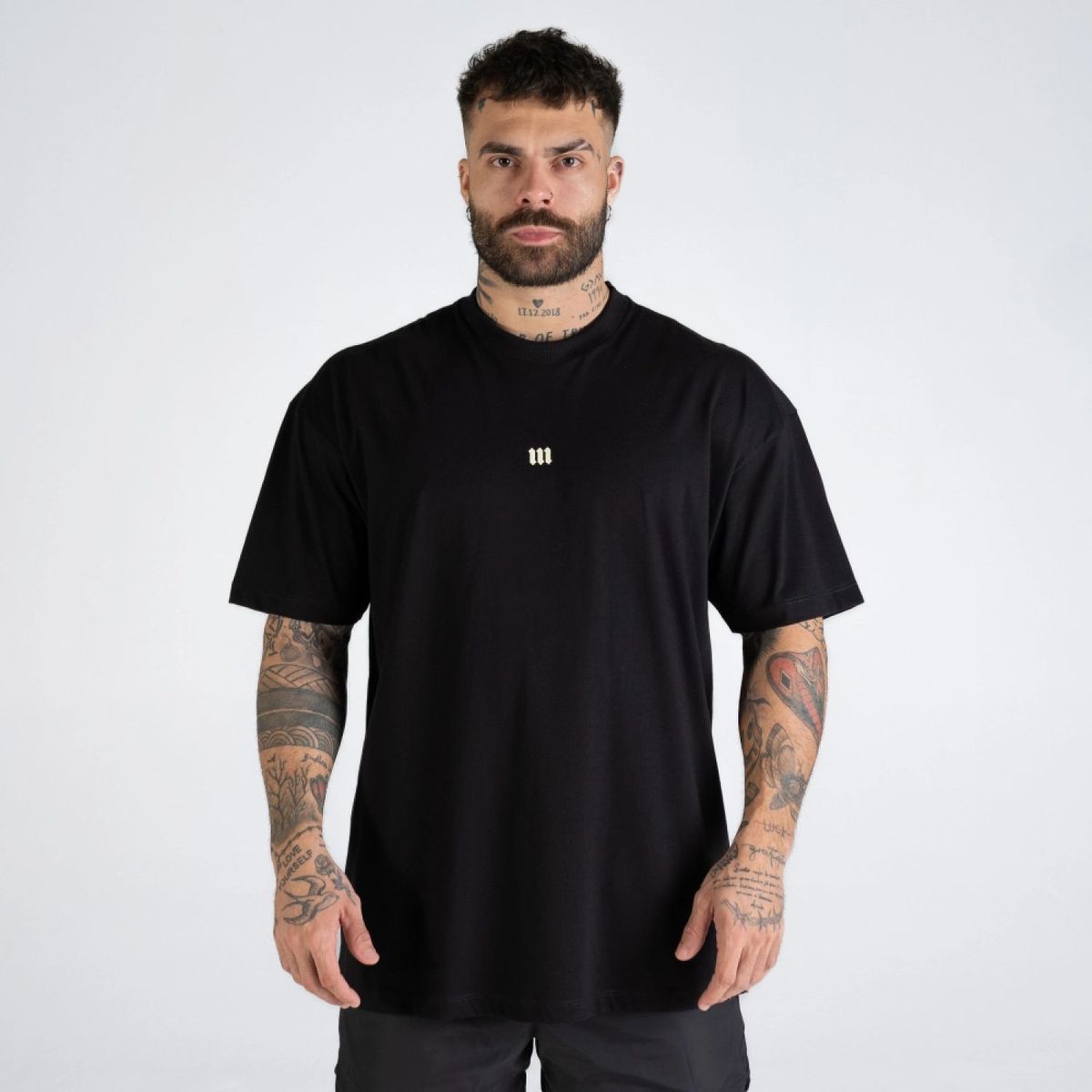 Camiseta Oversized Mith Nation White Lines Preto