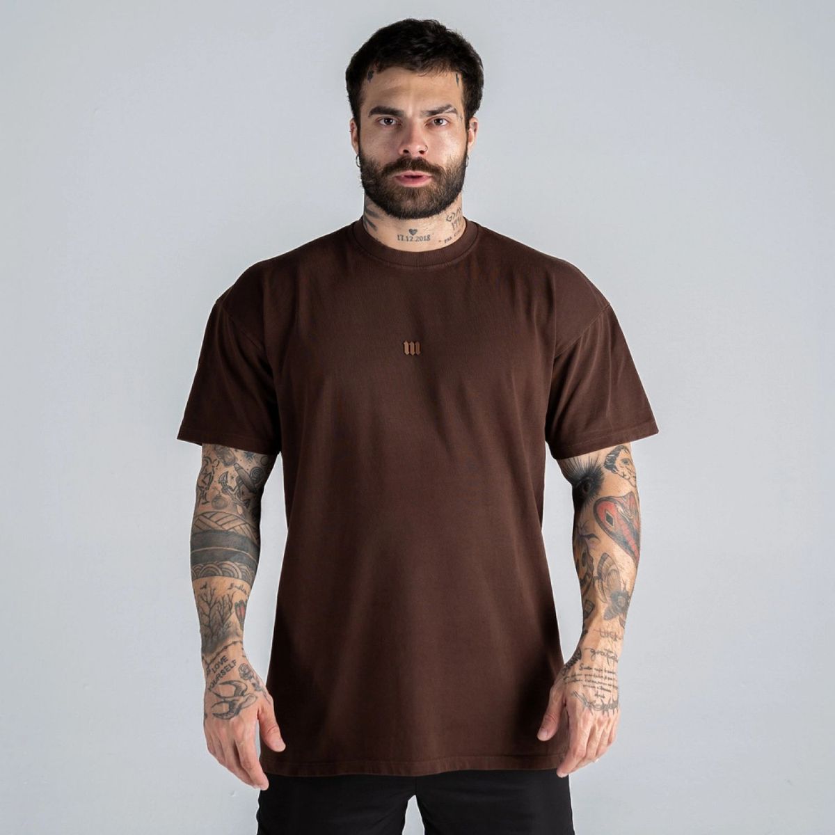 Camiseta Oversized Mith Nation Essentials Estonada Marrom
