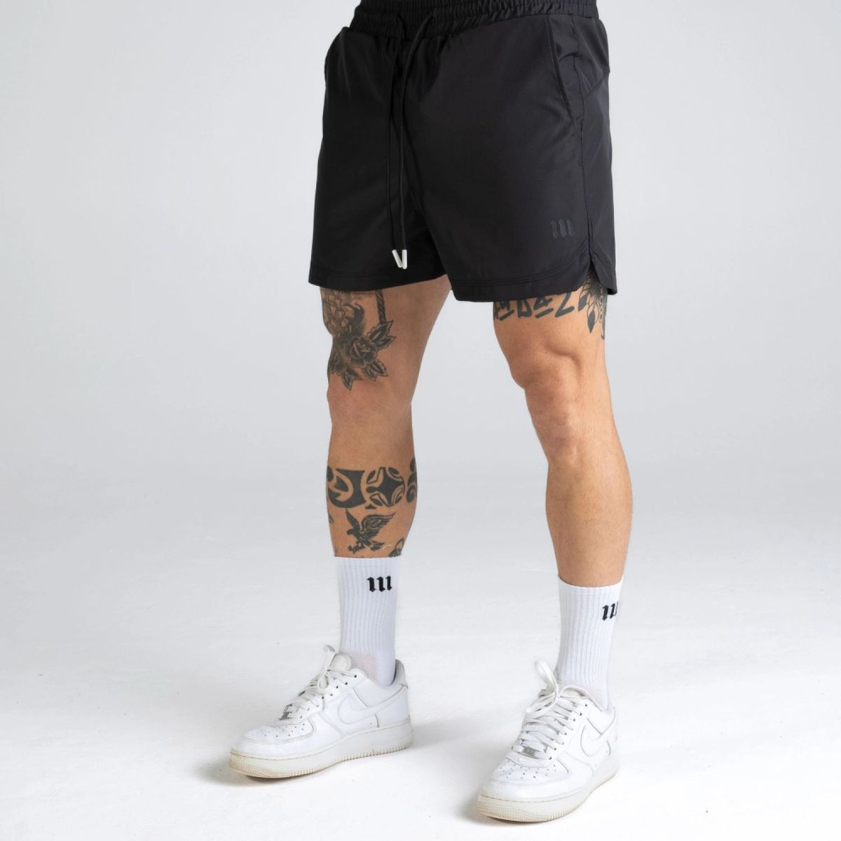 Shorts de Tactel Mith Nation Preto