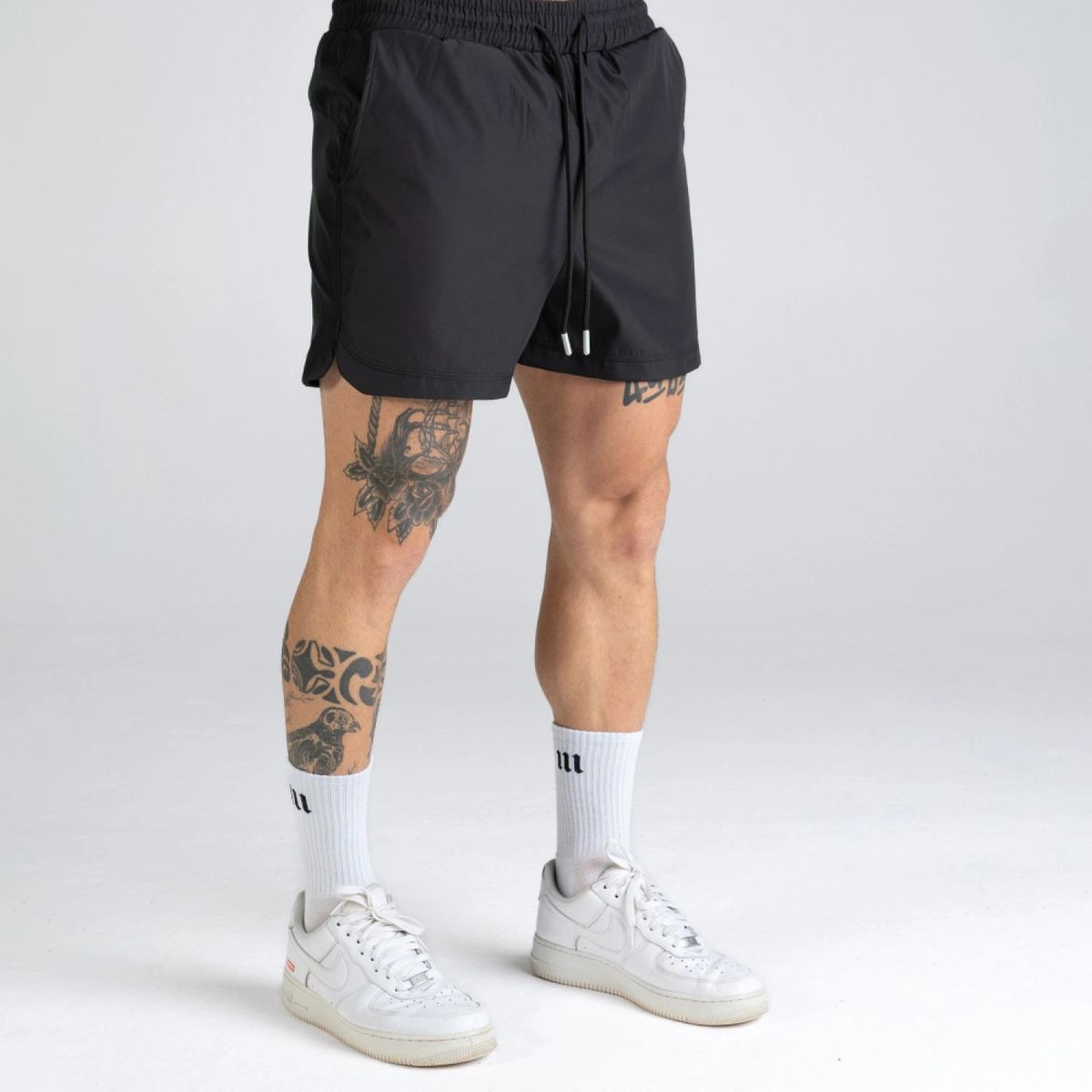 Shorts de Tactel Mith Nation Preto