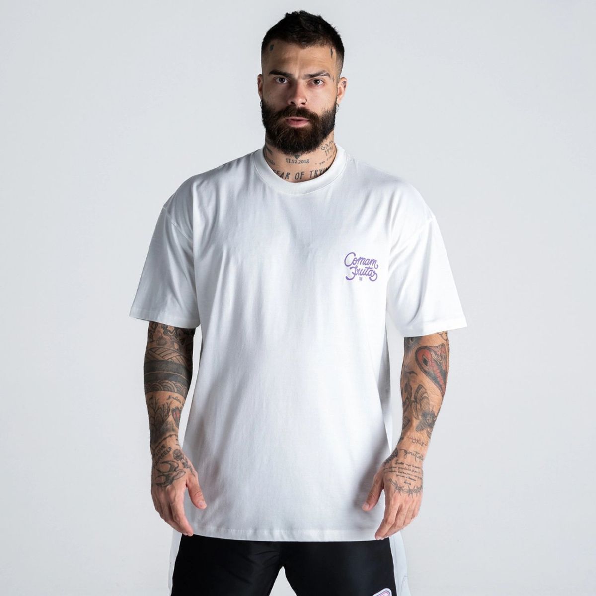 Camiseta Oversized Comam Frutas Off White