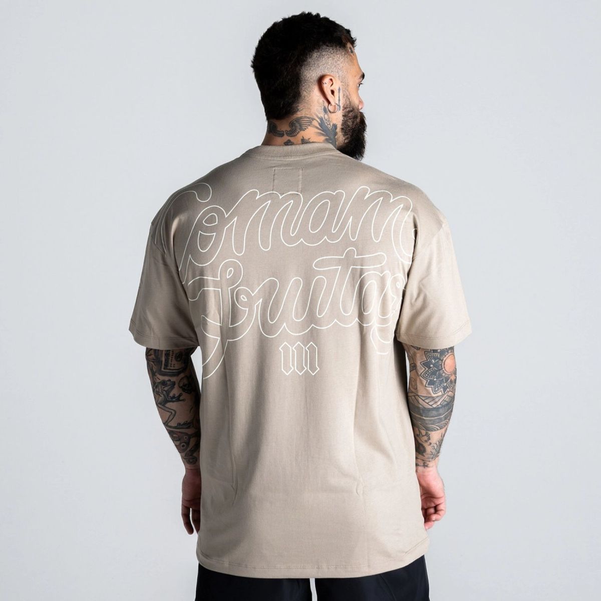 Camiseta Oversized Comam Frutas Bege
