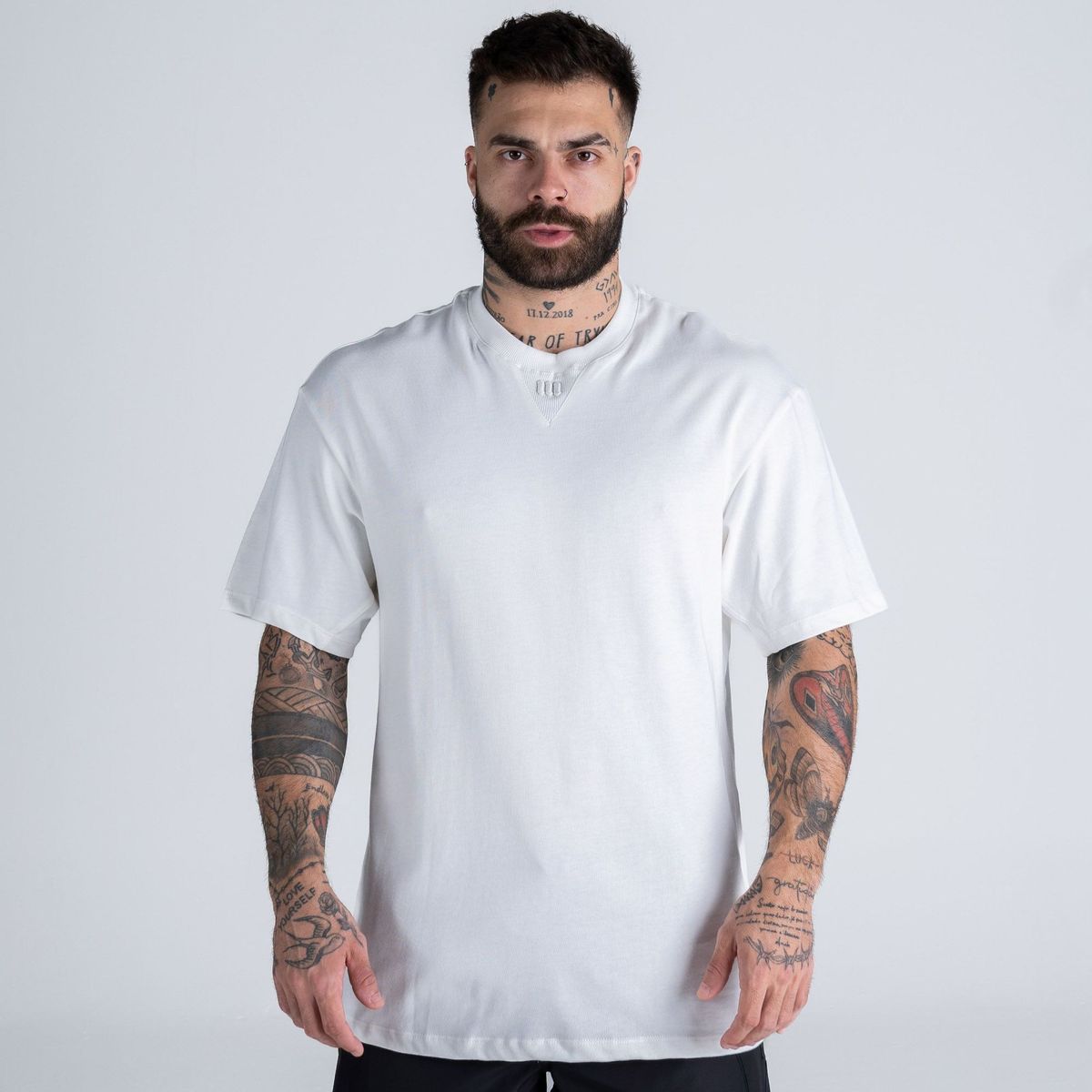 Camiseta Oversized Mith Nation Performed Embroidery Off White