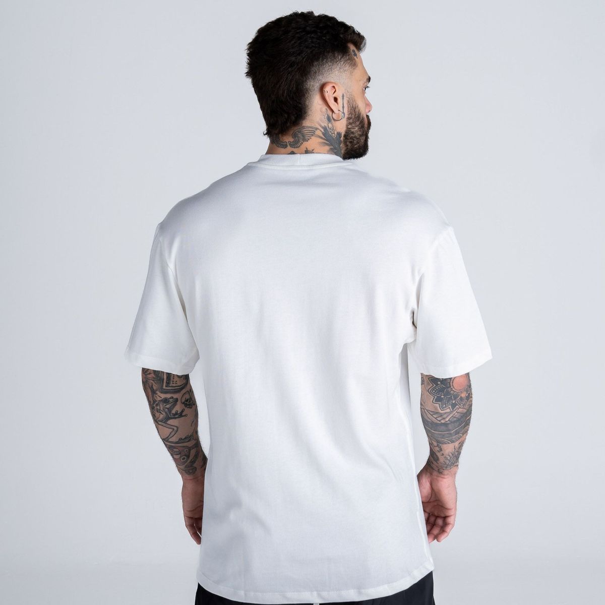 Camiseta Oversized Mith Nation Performed Embroidery Off White