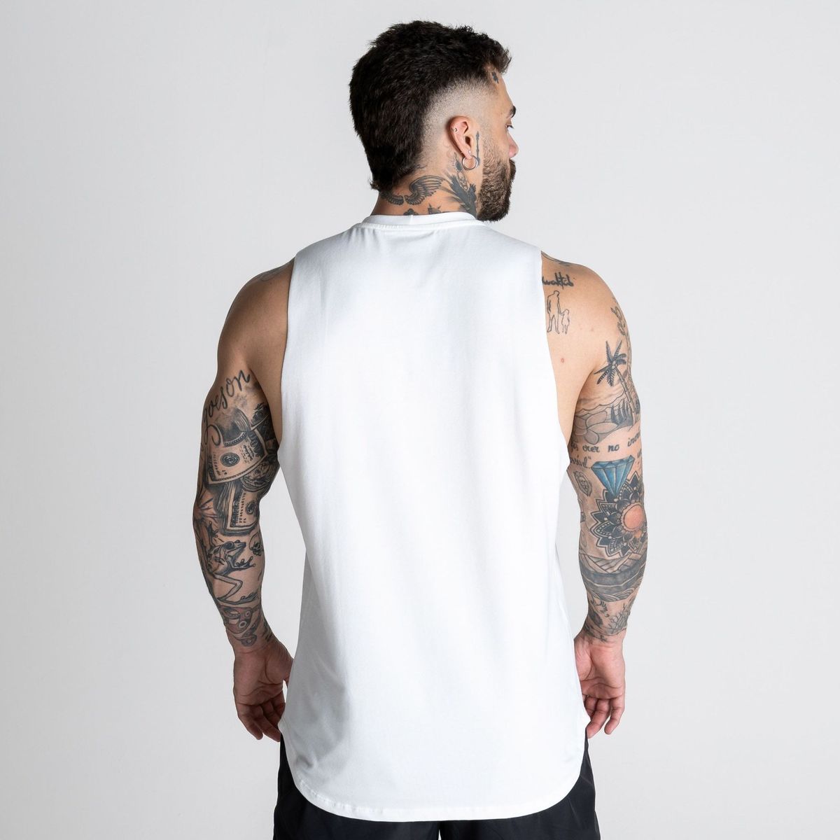 Regata Cut Off Comam Frutas Holografic Off White