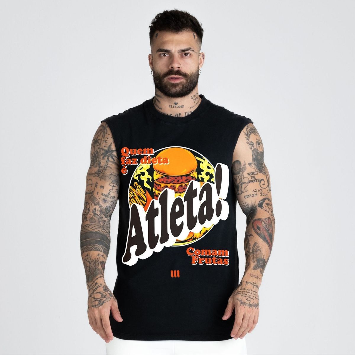 Regata Drop Shoulder Slevelles Estonada Comam Frutas Quem Faz Dieta Preto