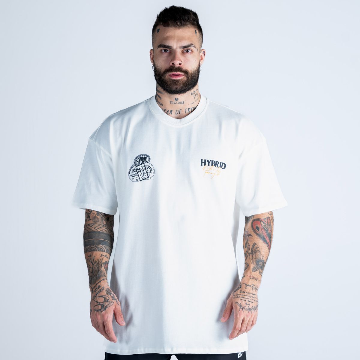 Camiseta Oversized Estonada Mith Athl Stamps Departaments Off White