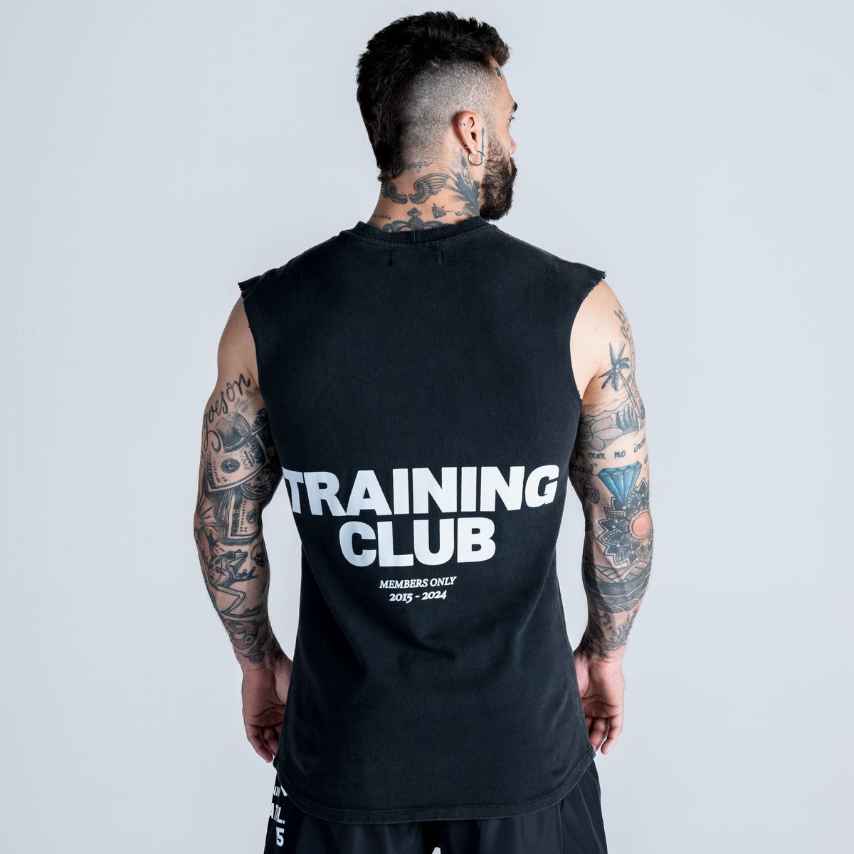 Regata Drop Shoulder Slevelles Estonada Mith Athl Training Club Preto