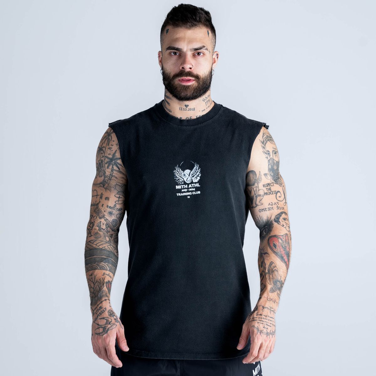 Regata Drop Shoulder Slevelles Estonada Mith Athl Training Club Preto