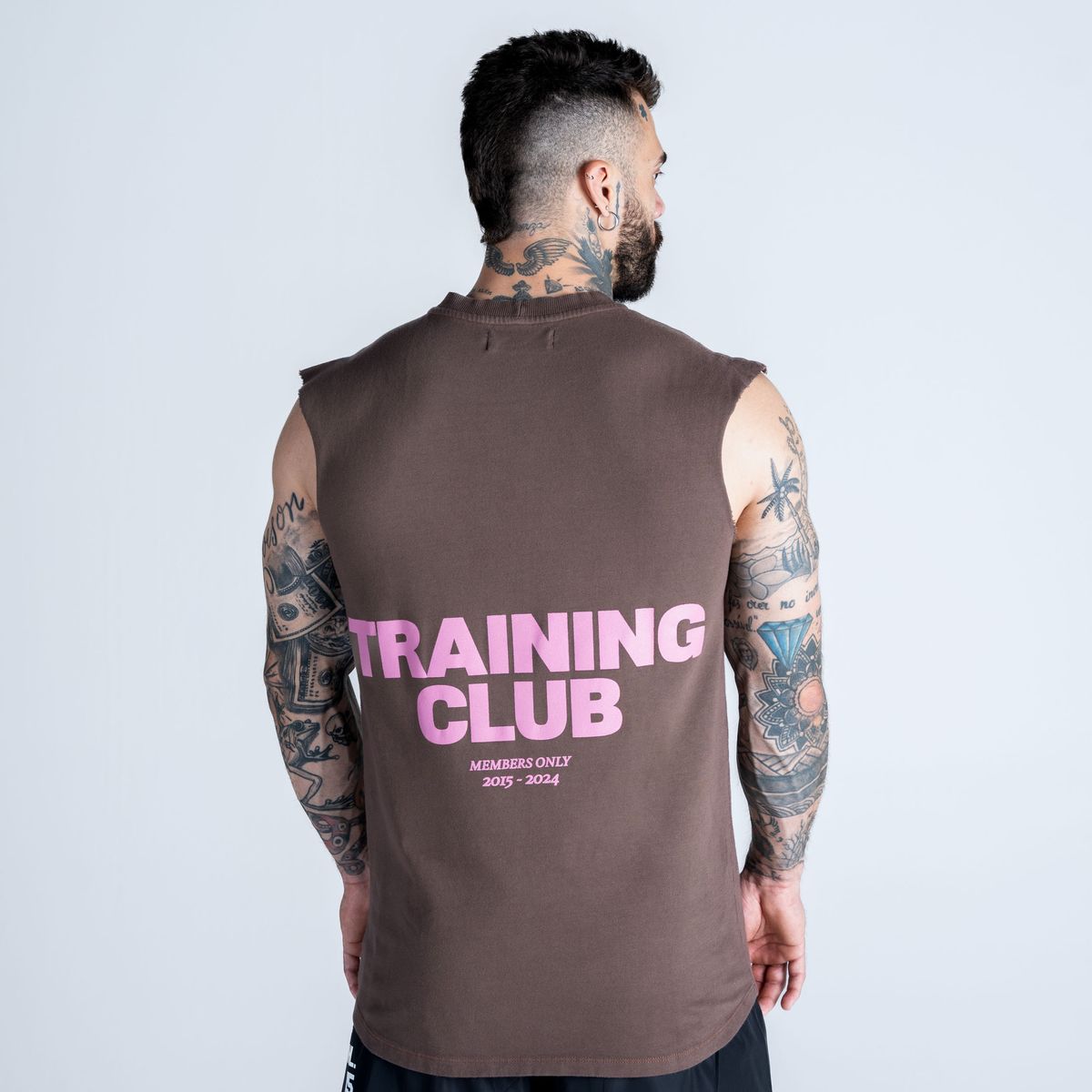 Regata Drop Shoulder Slevelles Estonada Mith Athl Training Club Marrom