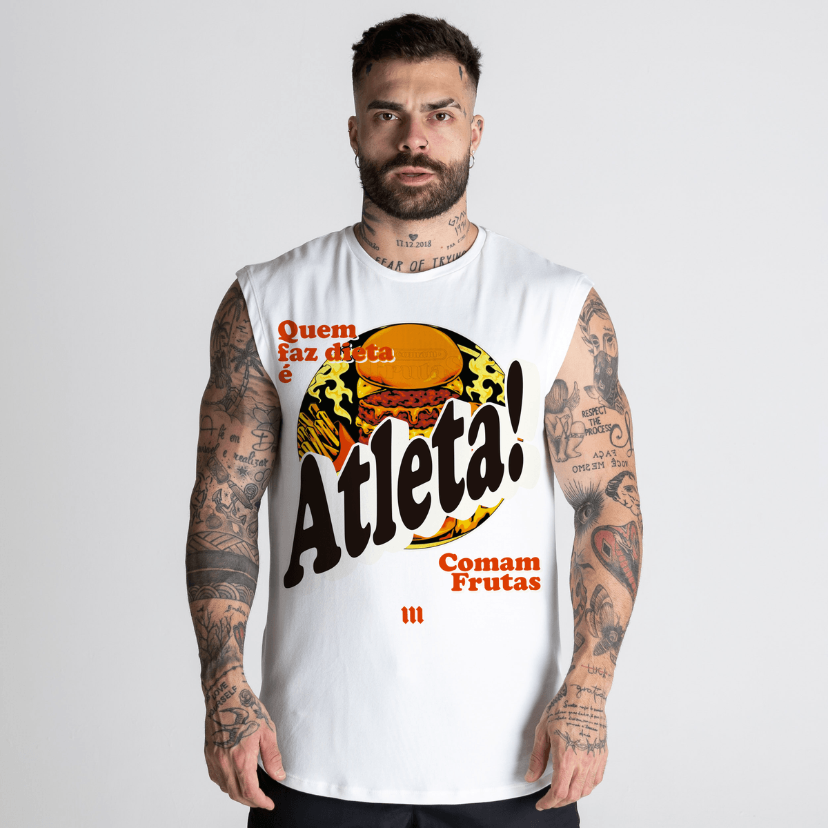 Regata Drop Shoulder Slevelles Estonada Comam Frutas Quem Faz Dieta Off White