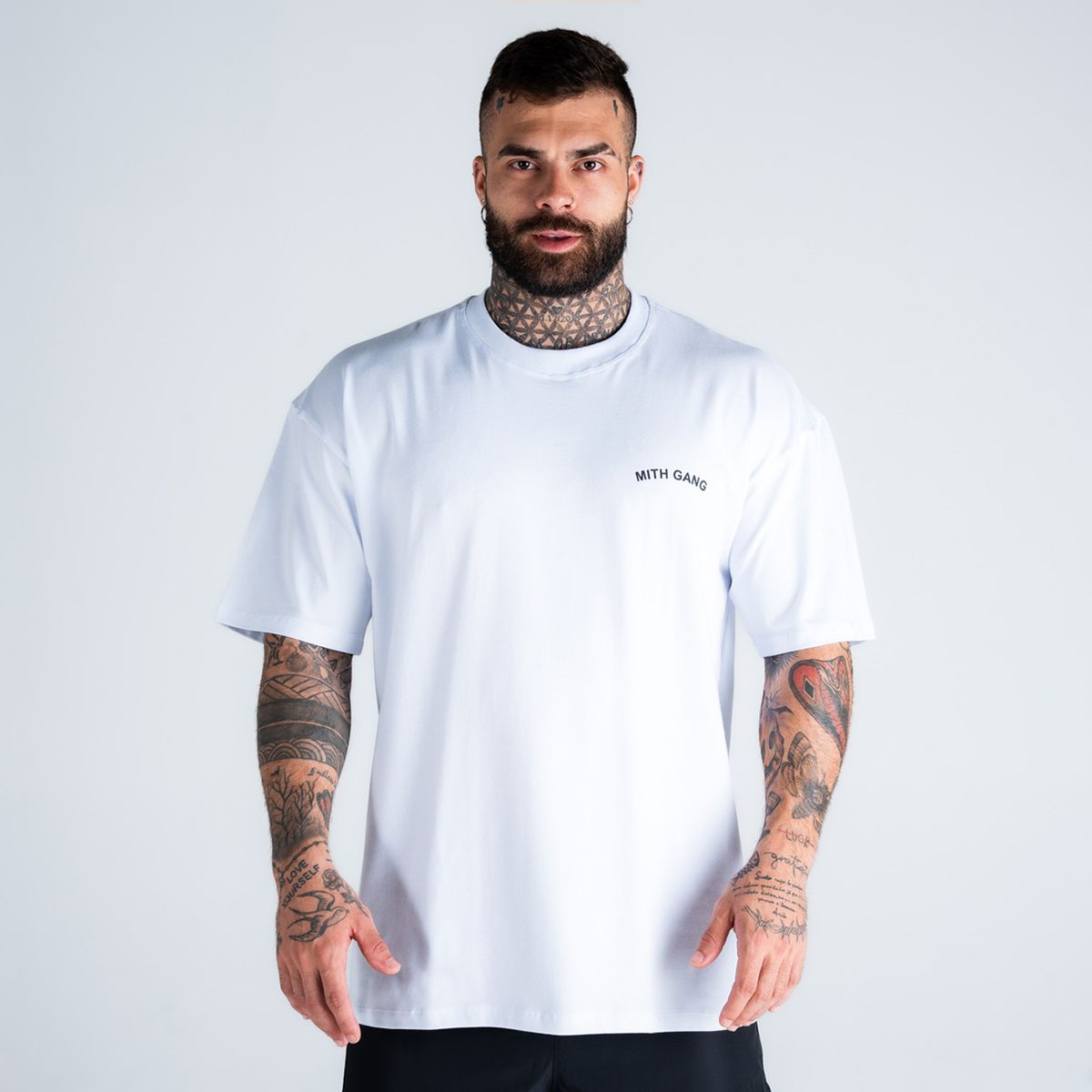 Camiseta Oversized Global Crew Gang Branco