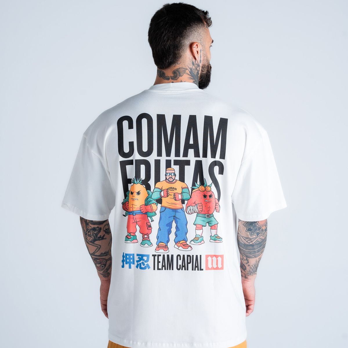 Camiseta Oversized Comam Frutas Team Capial Off White