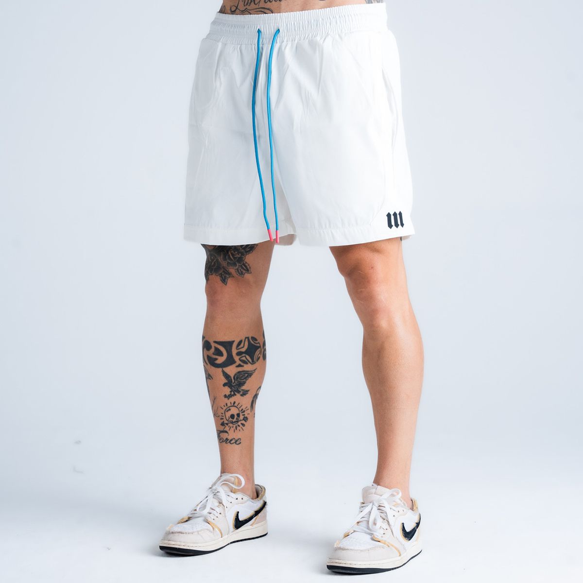 Shorts de Tactel Comam Frutas Logo Off White