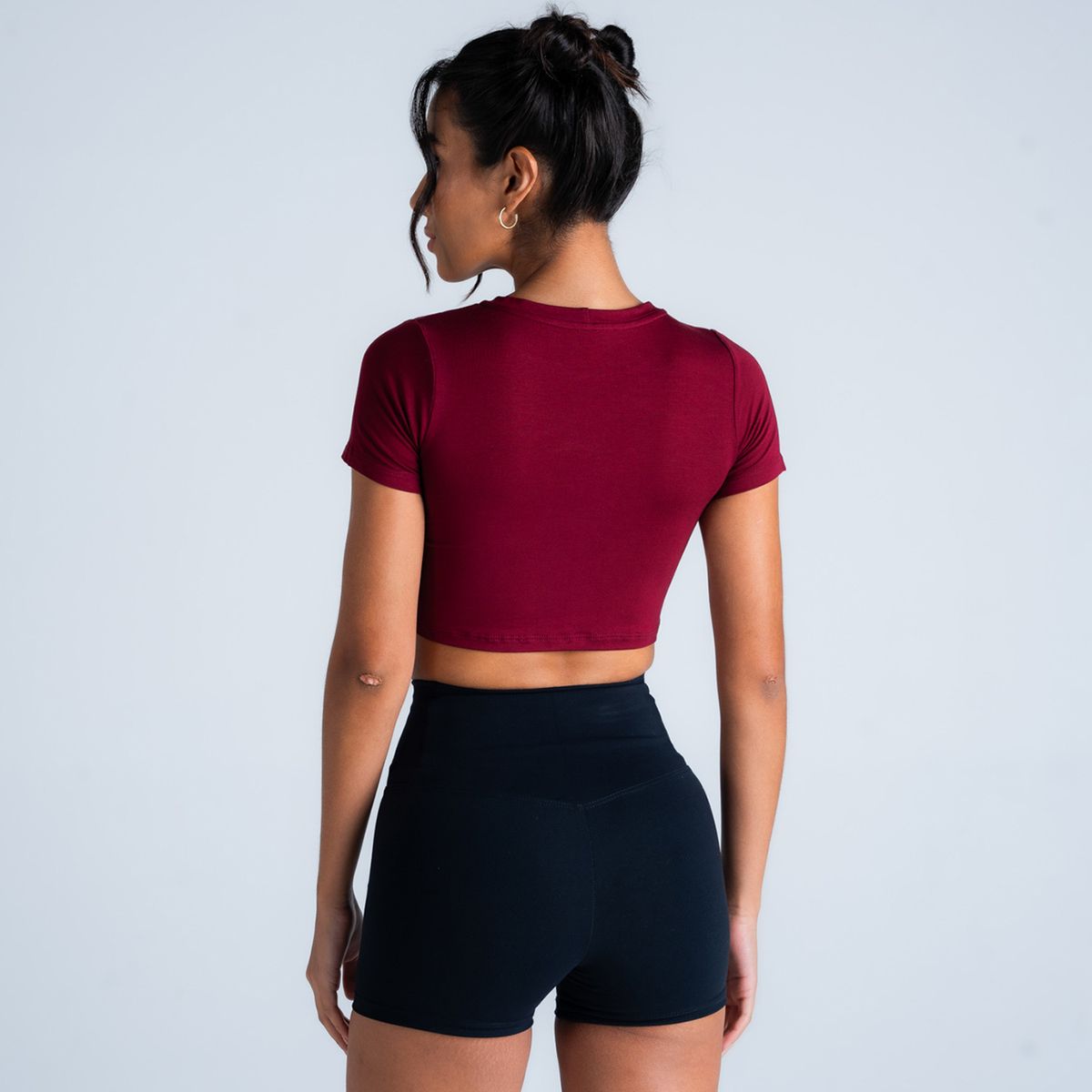 Cropped Básico Comam Frutas Logo Bordô