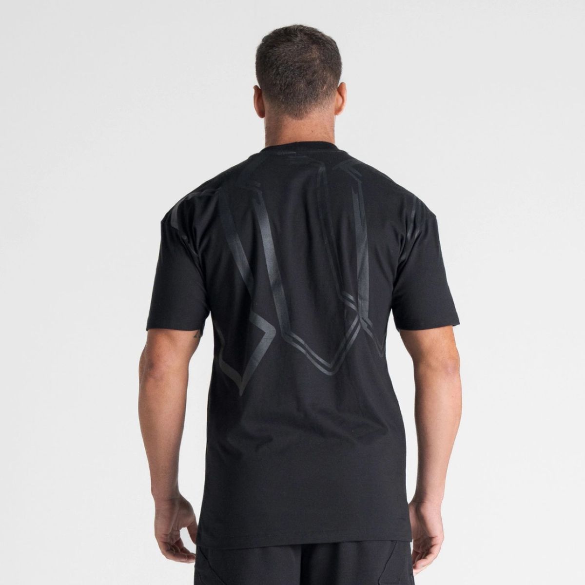 Camiseta Oversized Mith Nation Graphic Doodle Preto