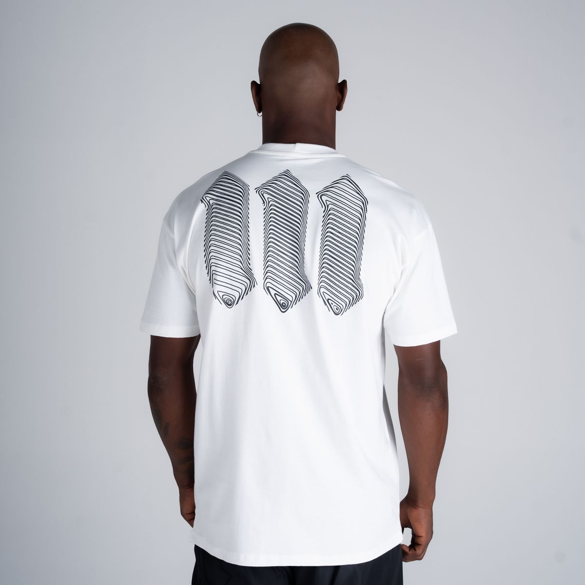 Camiseta Oversized Mith Nation Black Lines Off White