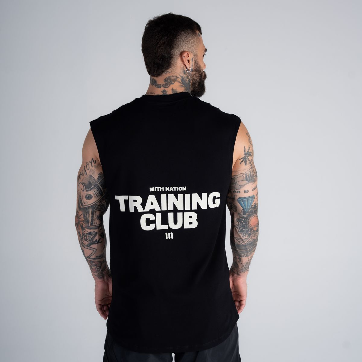 Regata Drop Shoulder Slevelles Mith Nation Training Club Preto