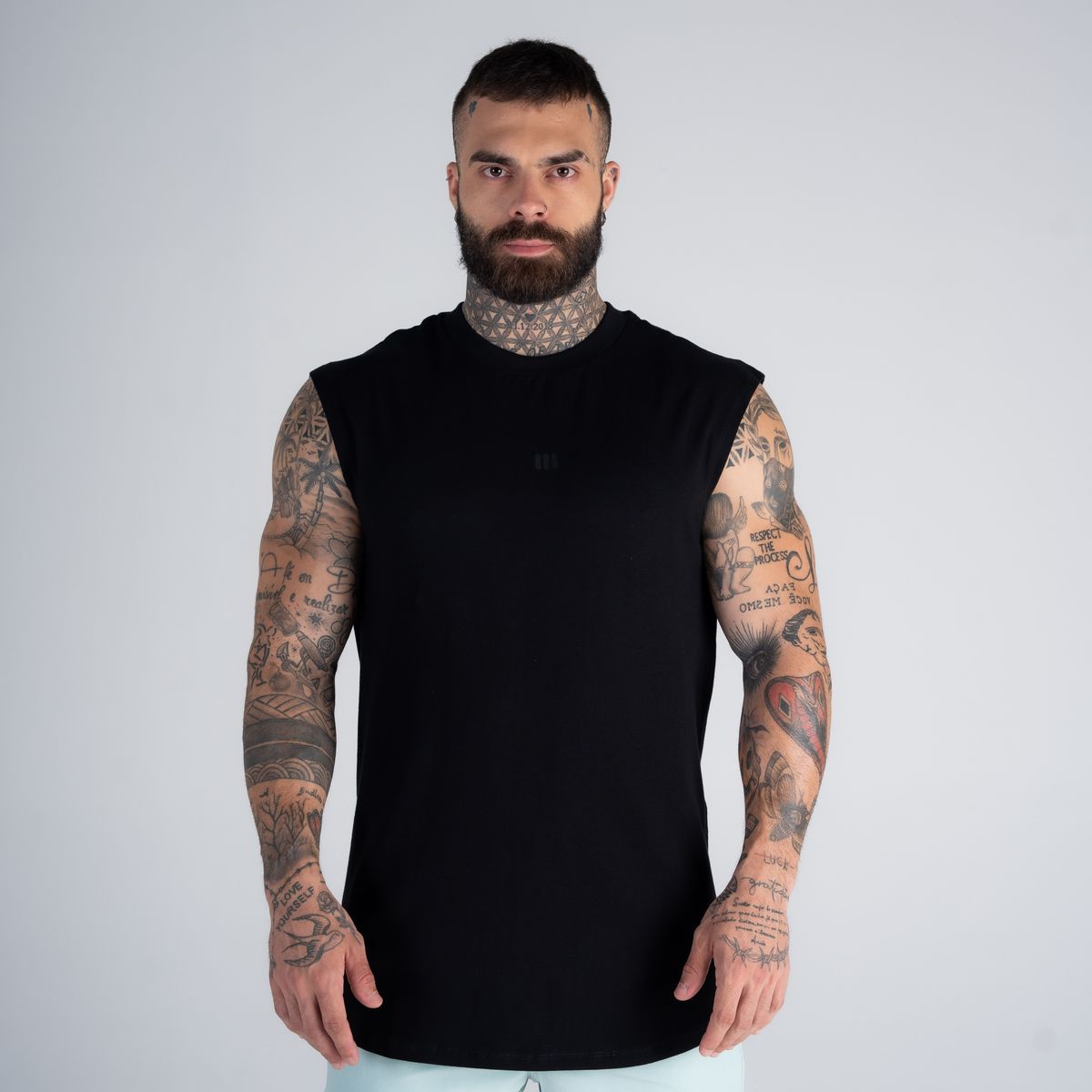 Regata Drop Shoulder Slevelles Mith Nation Doodle Preto