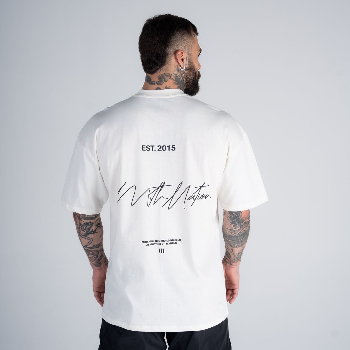 Camiseta Oversized Mith Nation Signature Off White
