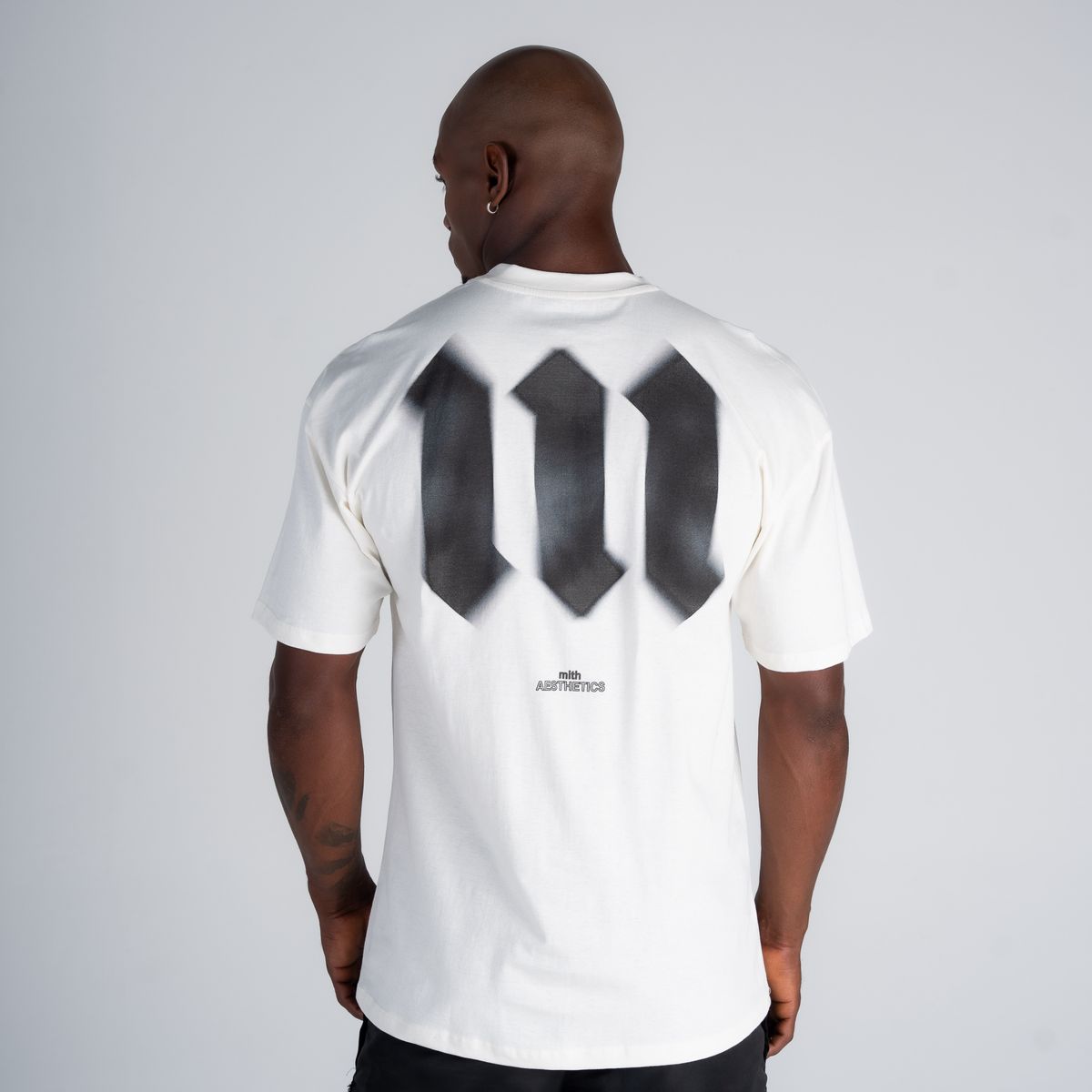 Camiseta Oversized Mith Nation Blur Off White