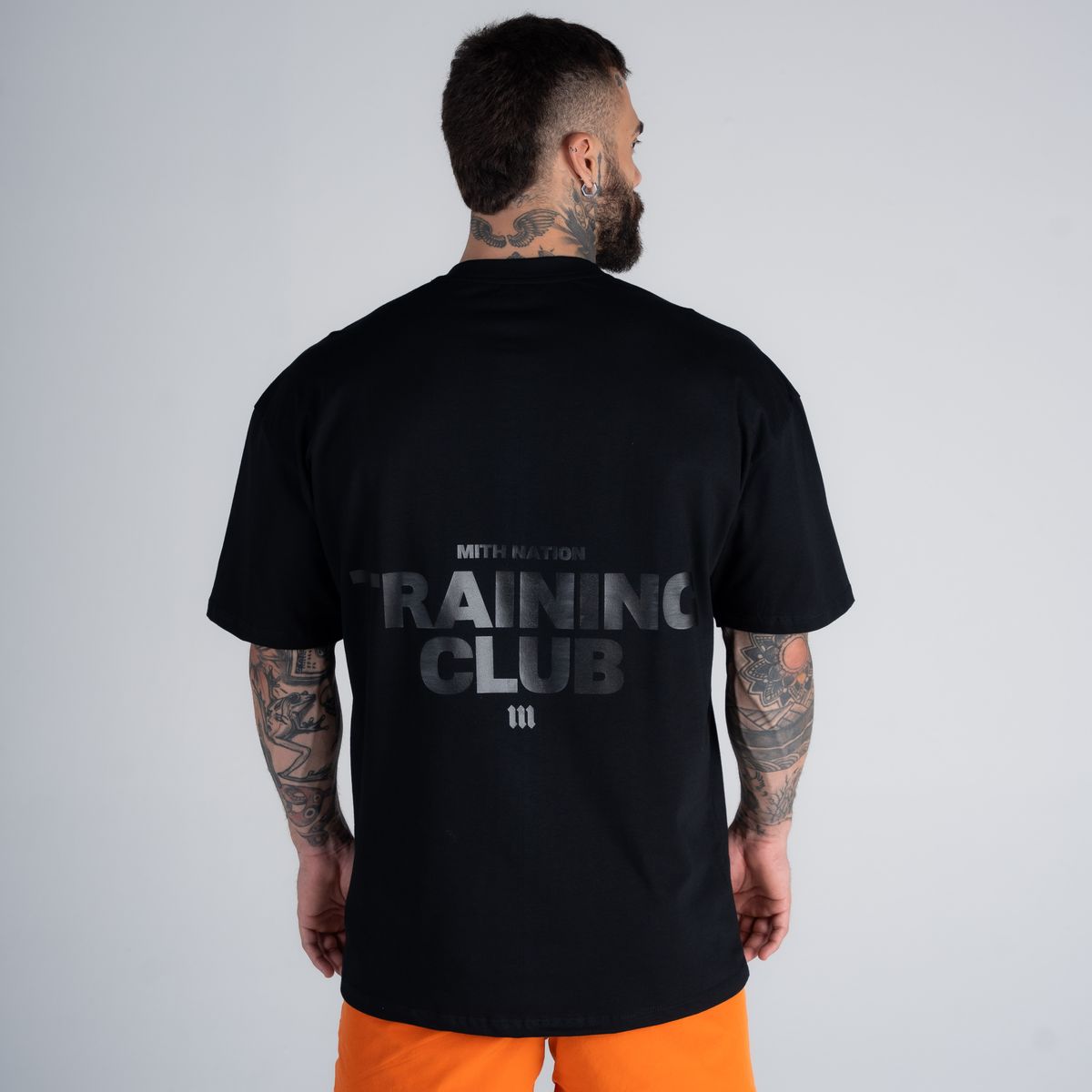 Camiseta Oversized Mith Nation Trainning Club Preto