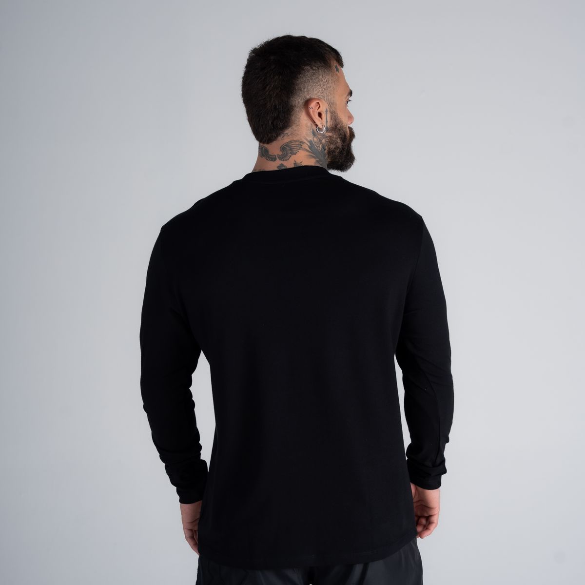 Camiseta Manga Longa Mith Nation Performance Embroidery Preto