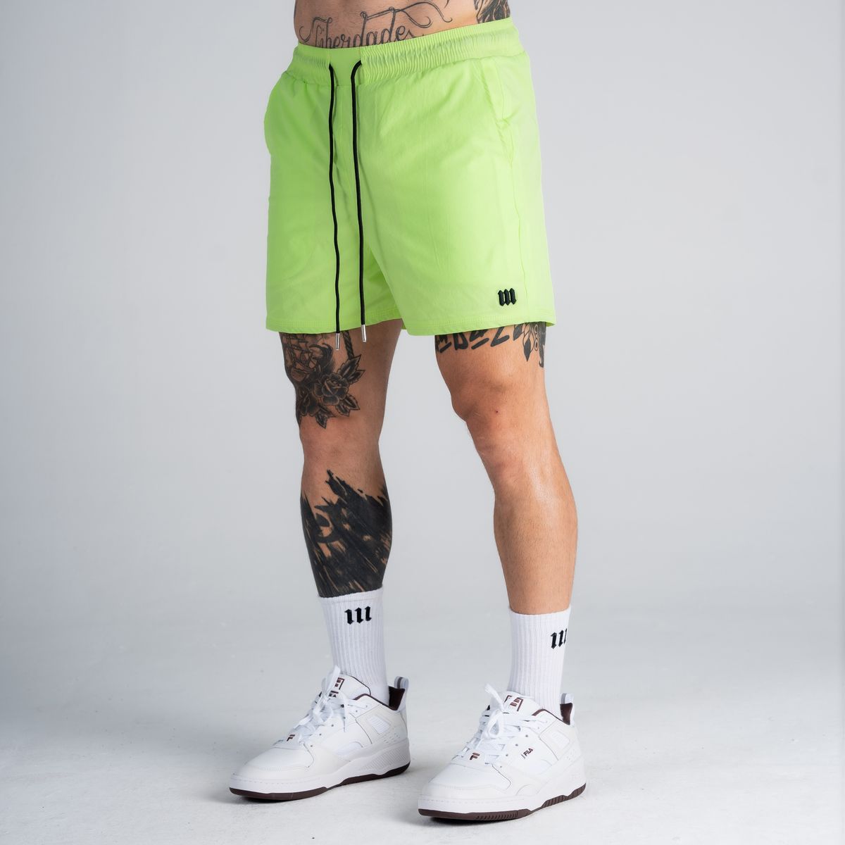 Shorts Curto de Tactel Mith Nation Neon Yellow