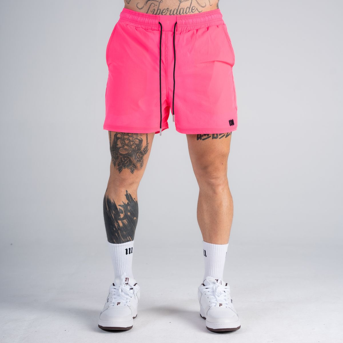 Shorts Curto de Tactel Mith Nation Pink Vibrante