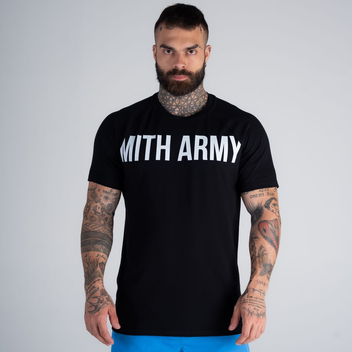Camiseta Raglan Mith Nation Preto