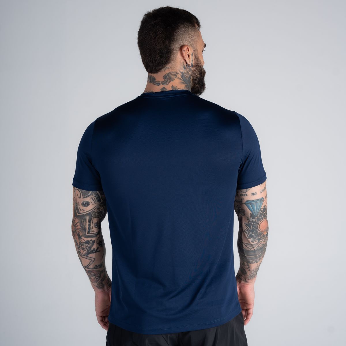 Camiseta Dry Fit Logo Marinho