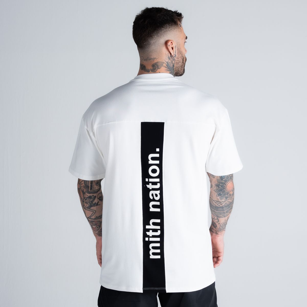 Camiseta Oversized Mith Nation Clipping Off White