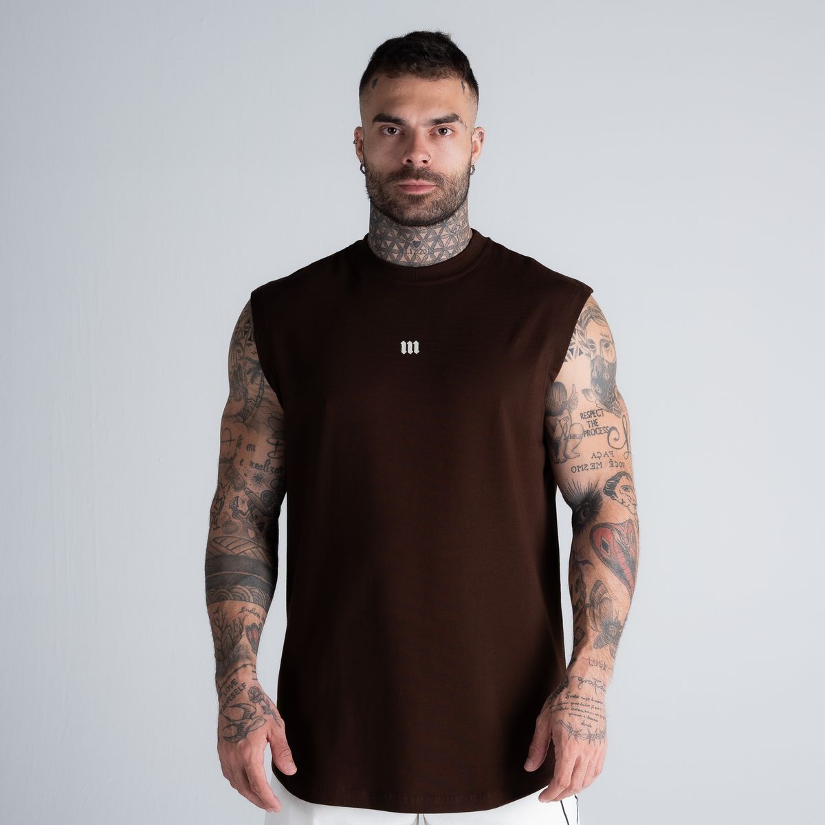 Regata Drop Shoulder Slevelles Mith Nation Training Club Marrom
