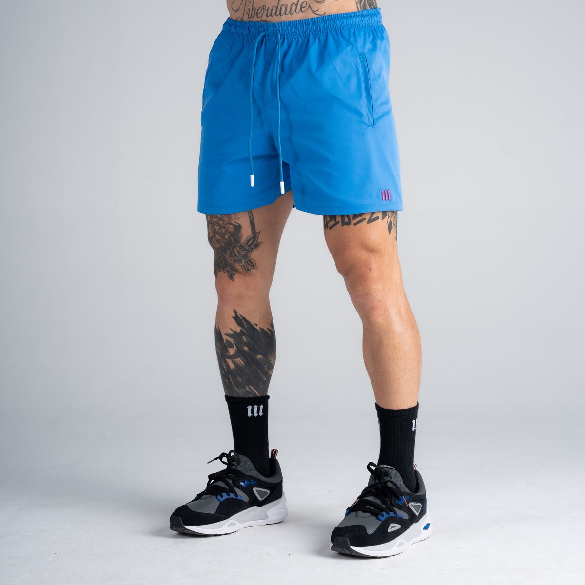 Shorts de Tactel Mith Nation Azul Royal