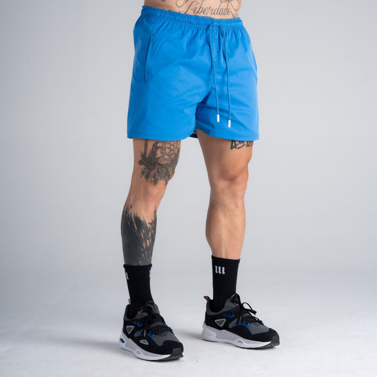 Shorts de Tactel Mith Nation Azul Royal