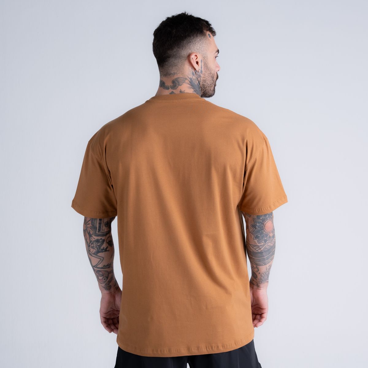 Camiseta Oversized Mith Nation Soft Logo Marrom