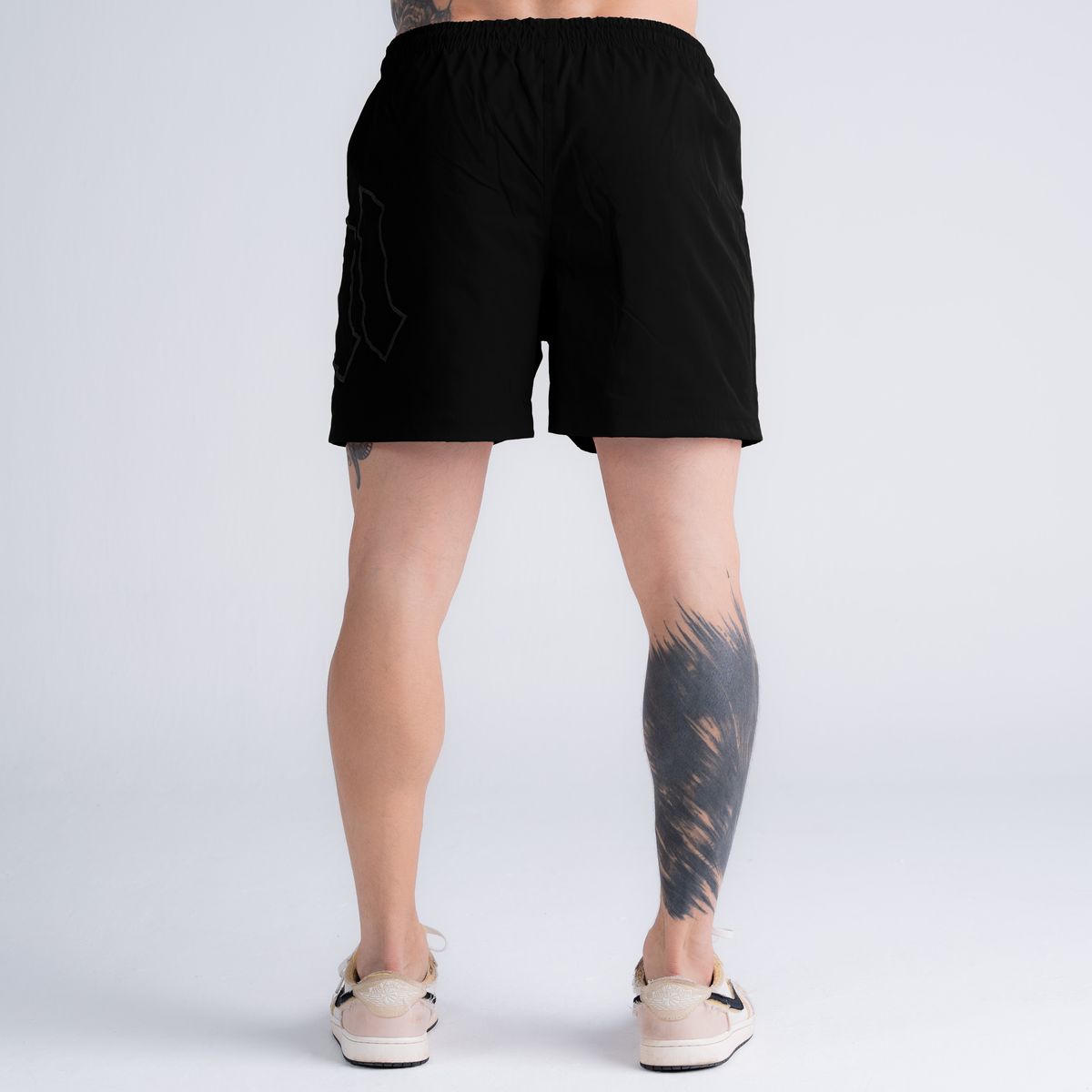 Shorts de Tactel Mith Nation Performance Embroidery Preto